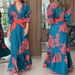 2026 Spring New Women's Clothing: Cross-Border European And American Dress, Fashionable Slim-Waisted Printed Tie-Waist_ecoleips.com