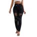 Women's Clothing Denim Autumn High End Large Size Ripped High Waist Slim Niche Washed Women's Jeans_ecoleips.com