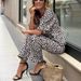 Women's Clothing Casual Print Leopard Cardigan Trousers Two Piece Suit_ecoleips.com