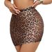 Leopard Print Skinny Wrap Hip Short Skirt Outline Sexy Curve Halter Skirt_ecoleips.com