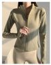 Women's Fleece-Lined Zip-Up Hoodie - Slim Fit Long Sleeve Pullover For Winter Sports & Cycling (Black, White, Gray, Green, Brown)_ecoleips.com