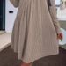 K Women's Fashion Bohemian Irregular Brushed Corduroy Solid Color Dress;_ecoleips.com