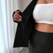 Elegant Flared Pantsuit Set For Women - Slim Fit Blazer & High-Waist Trousers, Office To Evening (Black/Red/Cream)_ecoleips.com
