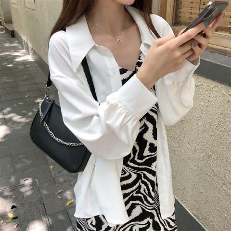 Two-Piece Set/Single Piece Spring And Autumn Irregular Slit Mermaid Zebra Print Camisole Dress For Women With Shirt_ecoleips.com