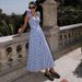 Women's Clothing Blue & White Striped Ruffled One Piece Swimsuit Sexy Vacation Suit Fits True To Size_ecoleips.com