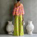 Women's Colorful Polka Dot Off-Shoulder Two-Piece Pants Set Summer_ecoleips.com