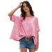 European And American 2026 Women's Popular Solid Color Tops, Casual Everyday Style, Loose Short-sleeve T-shirts_ecoleips.com