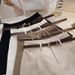 Women's Clothing Retro Simple Outer Wear High Waist A Wide Leg Pants_ecoleips.com