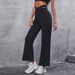 Voya 2026 Spring/Summer New Women's European And American Women's Fashion Sporty Casual Hollow-Waist Slightly Flared Versatile Waistband Pants_ecoleips.com