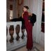 Women's Clothing Elegant Halter Neck Sleeveless Sequin Bodycon Dress For Women - Glamorous Evening Gown In Solid Red (Available In S/M/L/XL)_ecoleips.com