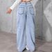 Aria Basics Cross-border Hot-Selling Summer New Women's High-Waisted Loose Straight Jeans Casual Versatile In-Stock Wholesale_ecoleips.com