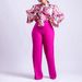 Women's Clothing Elegant Tie-Front Blouse & Straight-Leg Pants Set | Autumn Women’s Casual Outfit | Polyester Blend Matching Suit_ecoleips.com