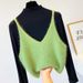 Knitted Camisole Layered With Mink Fur, Warm Spring And Autumn Coat, Sleeveless Vest For Women, V-neck Short Top,_ecoleips.com