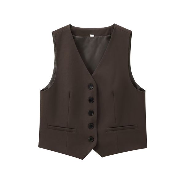Women's Spring Fashion Vest & Shorts Set – French Style 3D Print Streetwear, Sleeveless Layered Outfit In Grey/Black/Pink/Brown_ecoleips.com