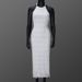 Women's Backless Pleated Fabric Dress Breathable Lace-up Lotus Leaf, Long Dress_ecoleips.com