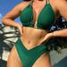 New Sexy Bikini Nylon Solid Color Swimsuit Fashion Ladies Split Swimsuit Bikini_ecoleips.com