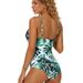 Aria Basics European And American Style Ruched Tummy-concealing One-piece Swimsuit For Women, Deep V-neck Sexy Strapless Backless_ecoleips.com