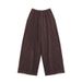 Aria Basics 380g Starry Sky Woolen Coffee-colored Wide-leg Pants, Women's Winter Plus-size Casual Long Sweatpants_ecoleips.com