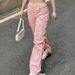 Women's Clothing Casual Overalls Trendy Wide Leg Pants Quick Drying Straight Pants_ecoleips.com