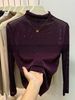 Sheer Mesh Mock Neck Top – Slim-Fit Sequin Blouse For Layering (7 Colors, M-XL)_ecoleips.com