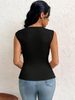 Elegant Style T-shirt - 2026 Spring/Summer New Design - Slant Collar, Slim Fit, Short Style, Solid Color Top_ecoleips.com