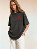Women's Loose Fit Vintage Wash T-Shirt, Everyday Street Style Fashion Top_ecoleips.com