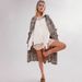 Women's Decorative Line Design Split Lantern Sleeve Polo Collar Sweatshirt Jacket Spring Autumn Top_ecoleips.com