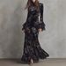 Women's Retro Slim Evening Dress High End Velvet Embroidered Cheongsam Chinese Style Mid Sleeves New_ecoleips.com