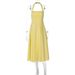 Women's Clothing Chic Halter Neck Bodycon Dress – High Waist & Backless (Polyester, 4 Colors)_ecoleips.com