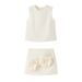 Women's Casual Sleeveless Top & Floral Skirt Set Summer Outfit Two-Piece Set Comfortable Stretchy Fabric_ecoleips.com