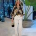 Women’s Clothing Summer New Print Elegant Sexy V Neck Top + Trousers Two Piece Set_ecoleips.com
