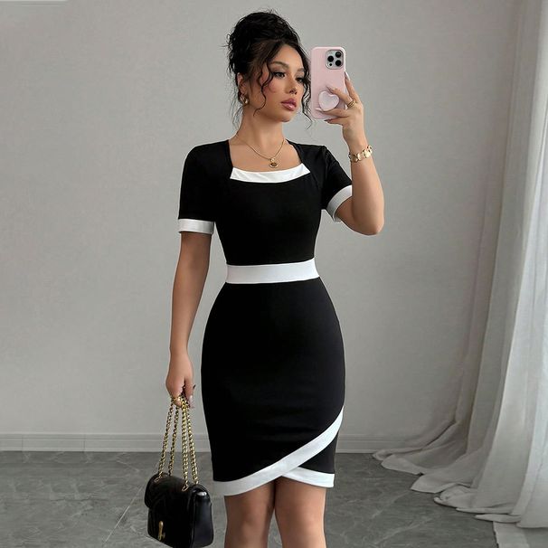 Voya New! Women's Style Light Intellectual Dress, Summer Fragrance Design, Temperament, High Waist Mid Skirt_ecoleips.com