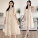 Summer New Korean Fashion Embroidered Maternity Dress_ecoleips.com
