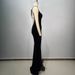 Women's Clothing New Black Pearl Diamond Slim Sexy Round Neck Velvet Large Backless Light Luxury Annual Meeting Dinner Dress_ecoleips.com