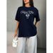 American Fashion Unique Niche Print Summer New 100% Cotton Short Sleeve T-Shirt Hong Kong Style Versatile Casual Top_ecoleips.com