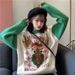 girl Vintage Sweet Christmas Sweater Women, Niche Outerwear For Autumn Winter, Mori French Loose Knitwear, Trendy And Lazy_ecoleips.com