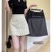 Dongdaemun Women's Polka Dot Midi Skirt High Waisted Bodycon A-Line Versatile Short Skirt Spring Collection 2025_ecoleips.com