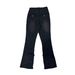 High Waisted Stretch Flared Jeans for Women Slimming Design Frayed Edges Black Platform Jeans_ecoleips.com