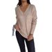 Women's V-Neck Knit Pullover – Lightweight, Soft & Stylish For Autumn & Winter | Casual & Elegant Everyday Wear_ecoleips.com