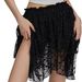 Women's Clothing Women's Y2k Lace Mini Skirt Summer Lace Suspender Skirt Ruffled Frill Floral Lace Layered Short Skirt_ecoleips.com
