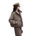 girl Girl Girl Korean Style Design Sense Reversible Short Jacket For Women Winter 2024 New White Duck Down Warm Casual Coat_ecoleips.com
