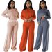 Women's Clothing Autumn And Winter New Long Sleeved Sweater Wide Leg Casual Trousers Two Piece Set_ecoleips.com
