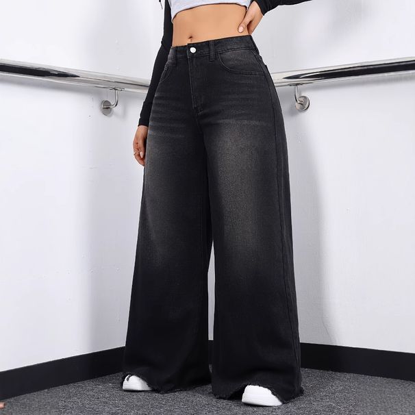 Women's High Waist Wide Leg Jeans Loose Fit Casual Retro Trousers Versatile Spring Autumn Summer Denim_ecoleips.com