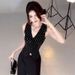ng2510292 Purely Alluring Black Polka Dot Tank For Women, New Summer Style, Slim Fit, Sleeveless, Sexy Hot Girl Outfit, Short Top_ecoleips.com