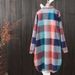 Women's Long-Sleeved Oversized Sun-Protective Shirt With A Relaxed, Slimming Silhouette, Featuring A Fashionable Checker_ecoleips.com