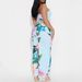 AD455 European And American Cross-border Summer New Fashion Sexy Strapless Waist-cinching Printed Slit Bodycon Long_ecoleips.com