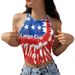 Summer Shoulder Strap Top, American Version, Fashion New Style, Sleeveless Casual Printed Camisole Women,_ecoleips.com