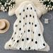 Women's Clothing Retro Polka Dot Pleated Midi Skirt For Women, High Waisted A Line, Slimming, Draped Long Skirt For Commuting._ecoleips.com