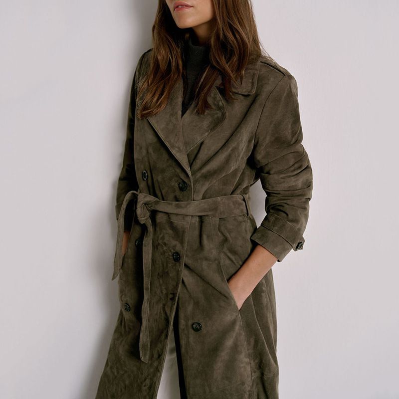 plus size singlebreasted wool blend coat – classic notch collar women’s trench coat for fall & winter_ecoleips.com