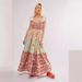 2024 Summer New Strapless Backless Camisole Dress Vintage Print, Long Skirt, Cross-Border Foreign Trade Style,_ecoleips.com